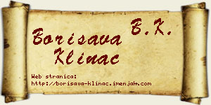 Borisava Klinac vizit kartica